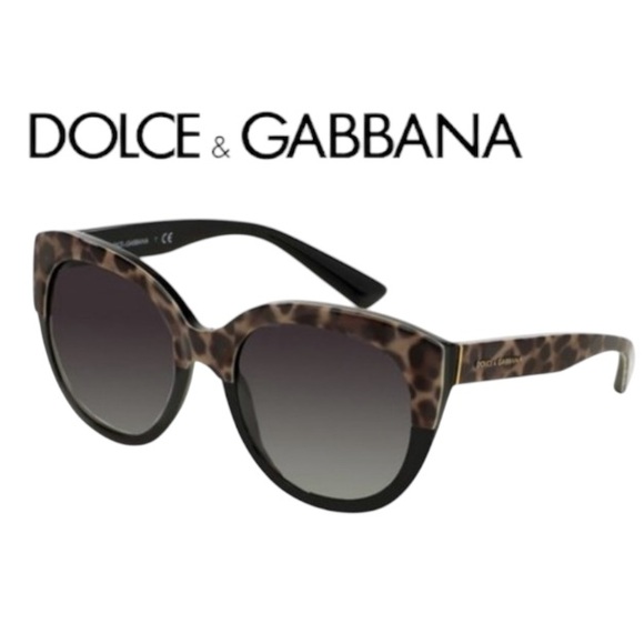 Dolce & Gabbana Leopard Cat Eye Sunnie Frames - Picture 1 of 14